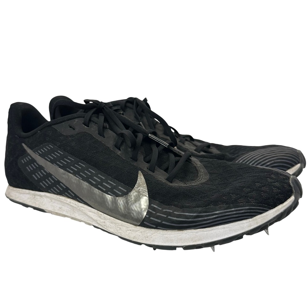Nike Zoom Rival XC Mens 10.5 Black Silver Spiked Running Shoes Track Field
